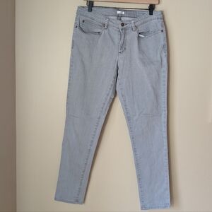 Eileen Fisher Light Gray Wash Denim Skinny Jeans size 12